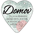 Albi Závěsná plaketka srdce Domov 9 cm × 10 cm