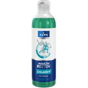 Alpa Sport Start Relax po výkonu Chladivý masážní roztok s mentholem, kafrem a bylinnými silicemi 250 ml