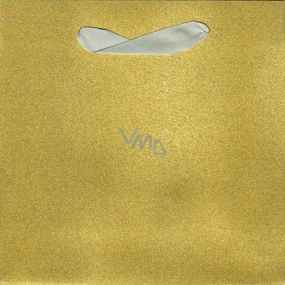 Ditipo Dárková papírová taška Glitter 20 x 20 x 8 cm zlatá