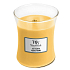 WoodWick Oat Flower - Ovesný květ vonná svíčka s dřevěným knotem a víčkem sklo střední 275 g