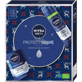 Nivea Men Protect Shave Protect & Care pěna na holení 200 ml + Protect & Care voda po holení 100 ml, kosmetická sada pro muže