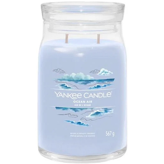 Yankee Candle Ocean Air - Oceánský vzduch vonná svíčka Signature velká sklo 2 knoty 567 g