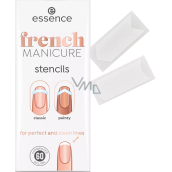 Essence French Manicure šablony na nehty pro francouzskou manikúru 60 kusů