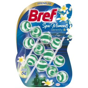 Bref Premium Spa Moments Serenity WC blok pro hygienickou čistotu a svěžest Vaší toalety, zbarvuje vodu, Mega pack 3 x 50 g