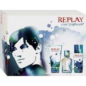 Replay Your Fragrance Man toaletní voda 30 ml + sprchový gel 50 ml + deodorant sprej 50 ml, dárková sada