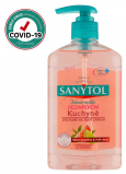 Sanytol Růžový grapefruit & Svěží citrón dezinfekční mýdlo na ruce do kuchyně 250 ml s dávkovačem