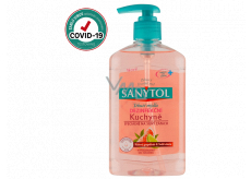 Sanytol Růžový grapefruit & Svěží citrón dezinfekční mýdlo na ruce do kuchyně 250 ml s dávkovačem