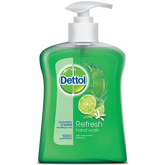 Dettol Citrusy osvěžující antibakteriální mýdlo dávkovač 250 ml