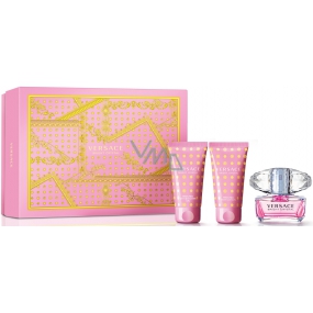 Versace Bright Crystal toaletní voda pro ženy 50 ml + tělové mléko 50 ml + sprchový gel 50 ml, dárková sada