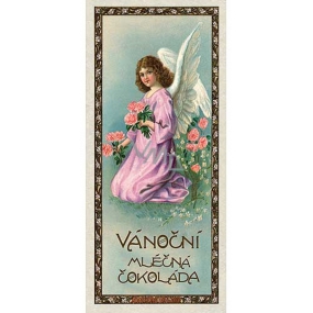 Bohemia Gifts Mléčná čokoláda ručně vyráběná Anděl sedící s květy 10 g
