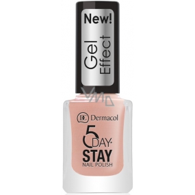 Dermacol 5 Day Stay Gel Effect dlouhotrvající lak na nehty s gelovým efektem 27 Parisien Chic 12 ml