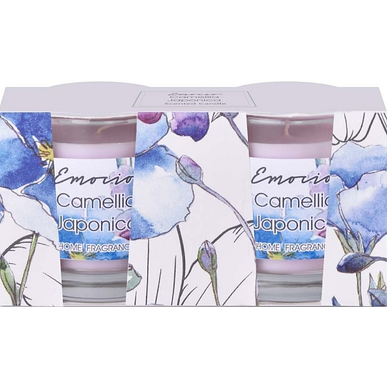 Emocio Camellia Japonica - Kamélie vonná svíčka sklo 50 x 63 mm 2 kusy v krabičce