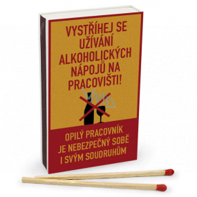 Nekupto Originální zápalky v retro stylu Vystříhej se užívání alkoholických nápojů 45 kusů