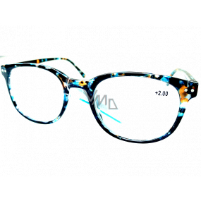 Berkeley Čtecí dioptrické brýle +2 plast mourovaté modro-zeleno-hnědé 1 kus MC2198