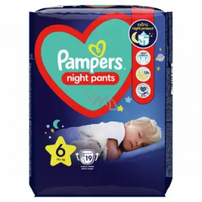 Pampers Night Pants velikost 6, 15+ plenkové kalhotky 19 kusů