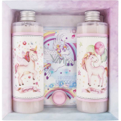 Bohemia Gifts Unicorn sprchový gel 250 ml + šampon na vlasy 250 ml + hra, kosmetická sada pro děti