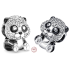 Charm Sterlingové stříbro 925 Rozkošná panda medvídek, korálek na náramek zvíře