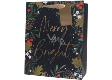 Dárková papírová taška 32 x 12 x 26 cm Vánoční Merry & Bright