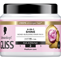Schwarzkopf Gliss Liquid Silk vlasová maska 4v1 pro lesk vlasů, 400 ml