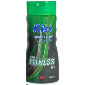 Mika Kiss Silver Fitness 2v1 sprchový gel a šampon na vlasy pro muže 300 ml