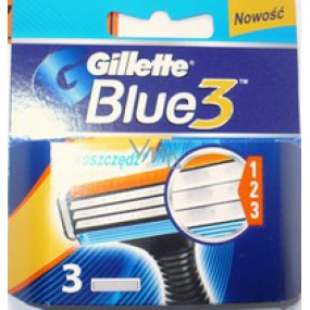 Gillette Blue 3 bříty náhradní hlavice pro muže 3 kusy