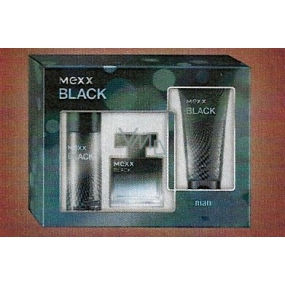 Mexx Black Man toaletní voda 30 ml + sprchový gel 50 ml + deodorant sprej 50 ml, dárková sada