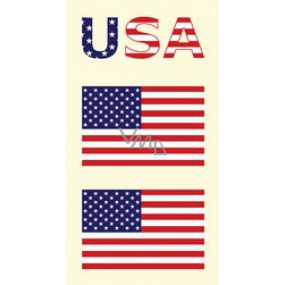 Arch Tetovací obtisky na obličej i tělo USA, Americká vlajka 1 motiv