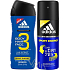 Adidas Sport Energy 3v1 sprchový gel na tělo, vlasy a tvář pro muže 250 ml + antiperspirant deodorant sprej 150 ml, kosmetická sada