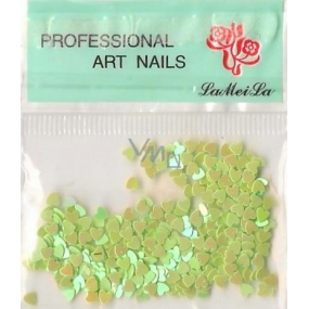 Professional Art Nails ozdoby na nehty srdíčka světle zelené 1 balení