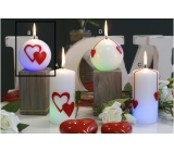 Lima Valentýnská magická svíčka koule 80 mm 1 kus