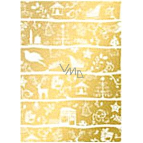 Ditipo Dárkový balicí papír 70 x 500 cm Vánoční zlatý vánoční motivy 2033913