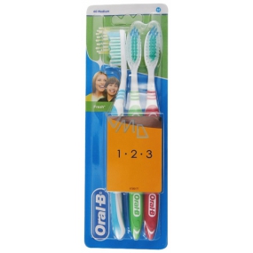 Oral-B Fresh 1 2 3 střední zubní kartáček 3 kusy