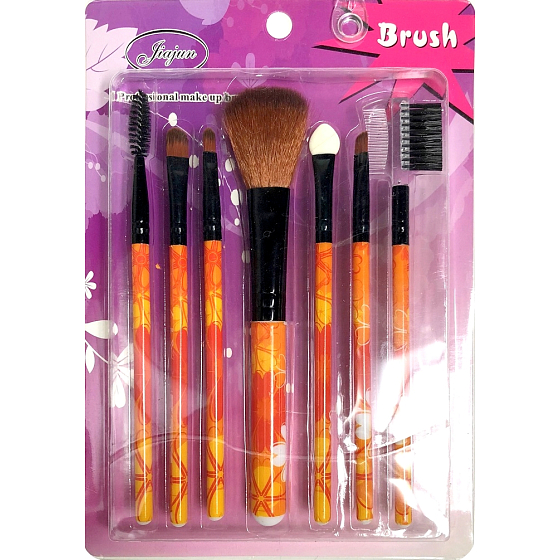 Jiajun Professional Make-up Brushes sada kosmetických štětců oranžový květ 7 kusů 562