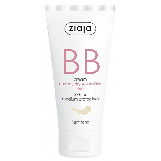 Ziaja BB SPF 15 krém normální, suchá a citlivá pleť 01 Light 50 ml