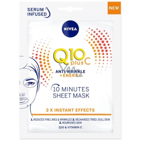 Nivea Q10 Plus C Anti-Wrinkle + Energy 10minutová textilní pleťová maska 1 kus