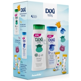 Dixi Baby 2v1 koupel 400 ml + tělové mléko 400 ml + ponožky pro děti, kosmetická sada