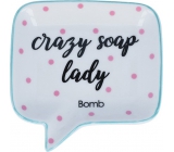 Bomb Cosmetics Crazy Soap Lady Soap Dish Keramická miska na mýdlo 12,5 x 12,5 cm