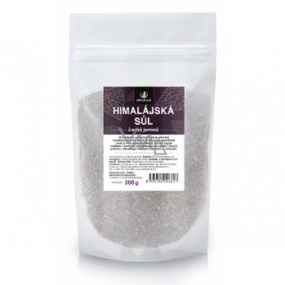 Allnature Himalájská sůl černá obsahuje vysoký obsah železa a dalších minerálních látek 500 g