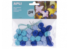 Apli Pom Pom Korálky modré + gumička 25 kusů