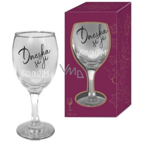 Albi Můj Bar Sklenka na víno Dneska si ji zasloužím 220 ml