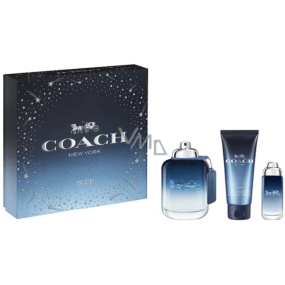 Coach Blue toaletní voda pro muže 100 ml + toaletní voda pro muže 15 ml + sprchový gel pro muže 100 ml, dárková sada pro muže