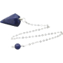 Lapis Lazuli kyvadlo přírodní kámen 2,5 cm + 18 cm řetízek s korálkou, kámen harmonie