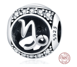 Charm Sterlingové stříbro 925 znamení zvěrokruhu Kozoroh + zirkony, korálek na náramek