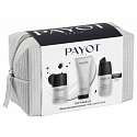 Payot Optimale Soin Hydratant Quotidien hydratační gelový krém 50 ml + Gel de Douche Intégral sprchový gel na tělo a vlasy 200 ml + Roll-on anti-transpirant 24H deodorant roll-on 75 ml + kosmetická taška, kosmetická sada pro muže 2023