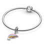 Charm Sterlingové stříbro 925 Barevná duha, přívěsek na náramek symbol
