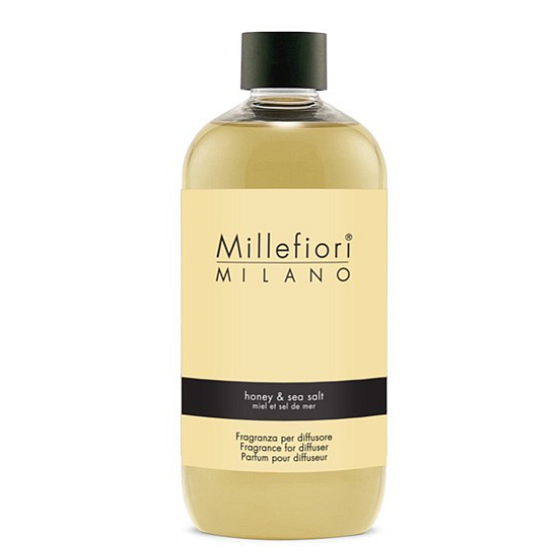 Millefiori Milano Natural Honey & Sea Salt - Med a mořská sůl Náplň difuzéru pro vonná stébla 500 ml