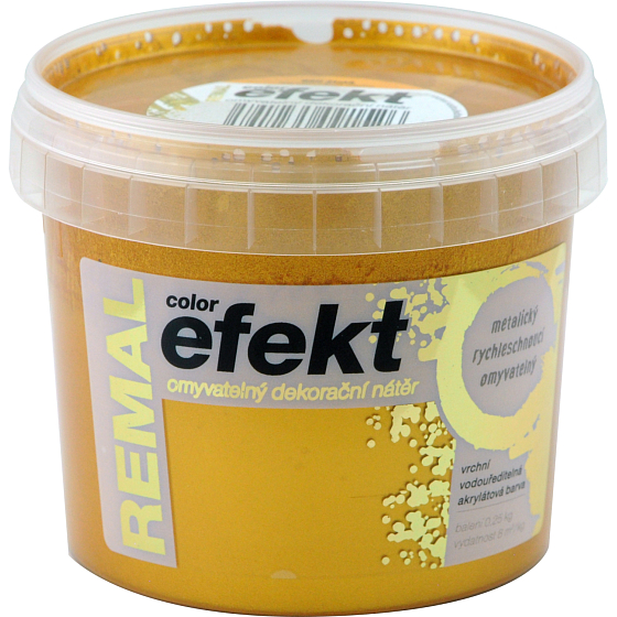 REMAL Color Efekt omyvatelná dekorační barva, 0950 zlatý, 0,25 kg