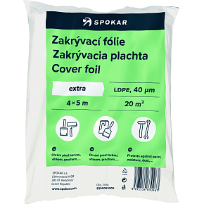 Spokar Hobby zakrývací fólie na malování, 40 µ, 20 m², 4 × 5 m