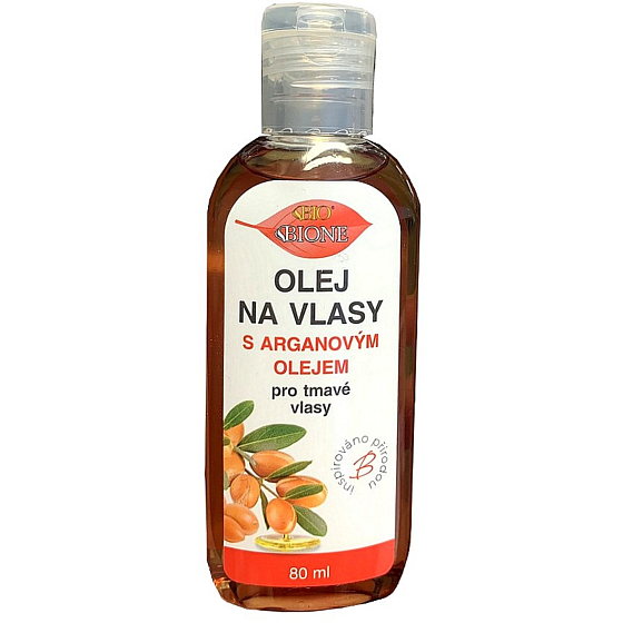 Bione Cosmetics Arganový olej na tmavé vlasy 80 ml