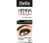 Delia Cosmetics Henna barva na obočí a řasy Černá 2 g